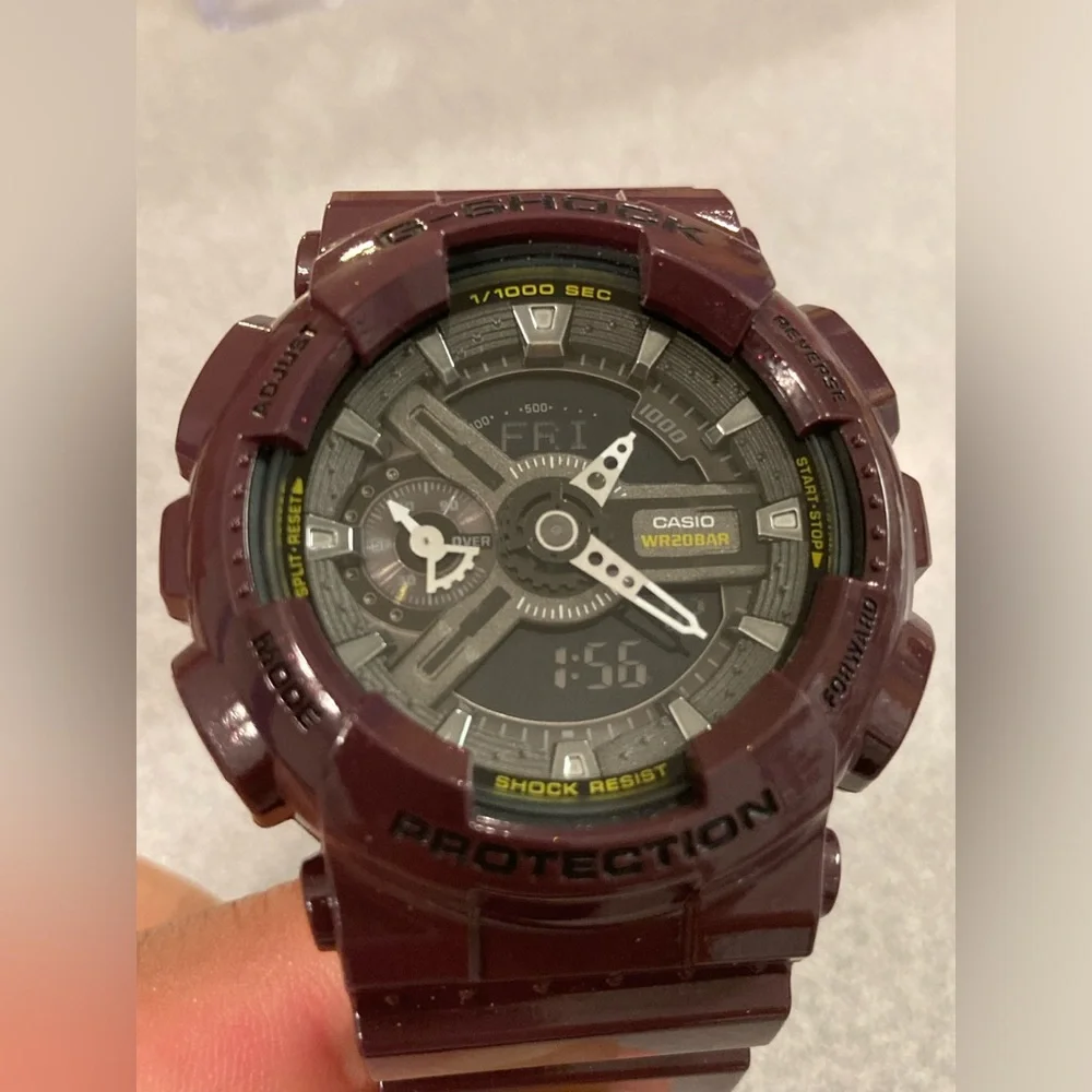 Rare Casio Gshock, GMA-S110MC, purple, black, gray, light works, new battery